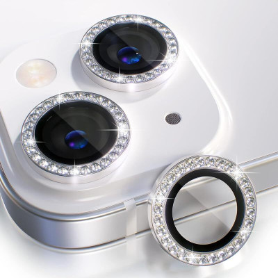 ELVEN Back Camera Lens Ring Guard Protector, Camera Lens Glass Protector for Apple Iphone 15, Apple Iphone 15 Plus(Pack of: 1)