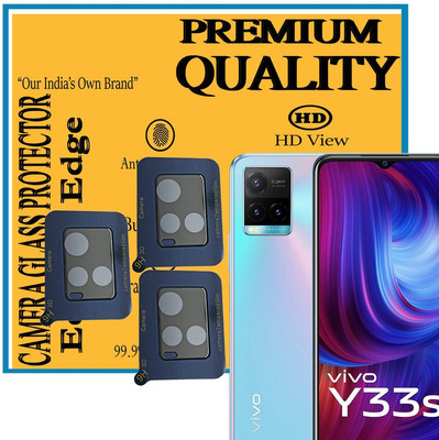 Hideous Back Camera Lens Glass Protector for Vivo Y33s(Pack of: 3)