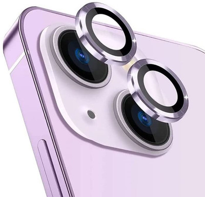 DSCASE Back Camera Lens Ring Guard Protector for Apple iPhone 14 Plus Metal Alloy Ring with Glass Protection, iPhone 14 Plus(Pack of: 1)