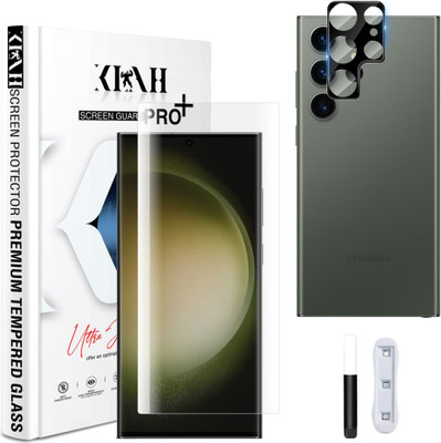 KLAH Back Camera Lens Glass Protector for Samsung Galaxy S23 Ultra 5G, with 3D Curved Full Screen Coverage Tempered Glass(Pack of: 1)
