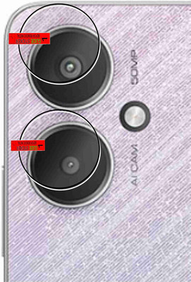 ICROMECK Back Camera Lens Glass Protector for Redmi 13C 5G(Pack of: 2)