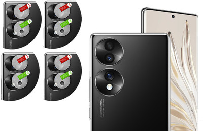 DAFFIN Back Camera Lens Glass Protector for HONOR 70(Pack of: 4)