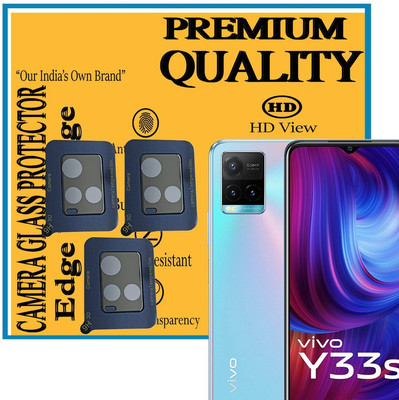 Hideous Back Camera Lens Glass Protector for Vivo Y33s(Pack of: 3)
