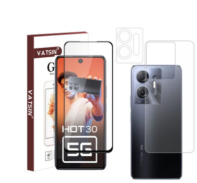Vatsin Front & Back Camera Lens Glass Protector for Infinix Hot 30 5G, Front and Back Tempered Glass Combo for Infinix Hot 30 5G(Pack of: 3)
