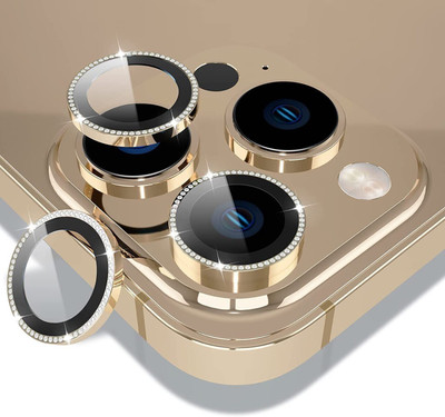 A3sprime Back Camera Lens Glass Protector for Apple iPhone 13 Pro, 13 Pro Max, (Color - Gold)(Pack of: 3)