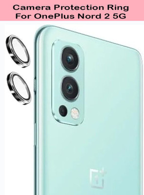 KREZEE Back Camera Lens Ring Guard Protector for OnePlus Nord 2 5G [Metal Alloy Camera Ring with 9H Glass] Set of 1(Pack of: 2)