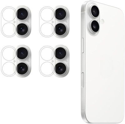 ISAAK Back Camera Lens Glass Protector for iPhone 16(Pack of: 4)