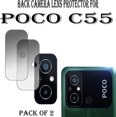 EJZATI Back Camera Lens Glass Protector for POCO C55(Pack of: 2)