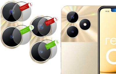 DAFFIN Back Camera Lens Glass Protector for realme C53(Pack of: 2)
