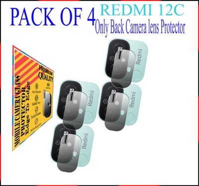 DAFFIN Back Camera Lens Glass Protector for Redmi 12C(Pack of: 4)