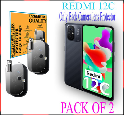 EZGER Back Camera Lens Glass Protector for Redmi 12C.(Pack of: 2)