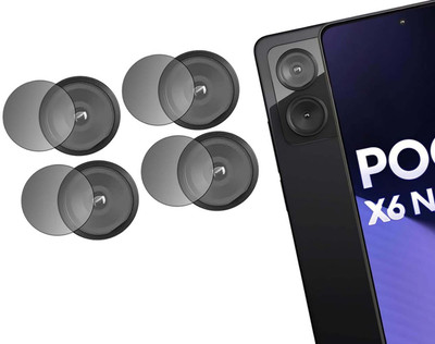 TWROP Back Camera Lens Glass Protector for POCO X6 NEO 5G MOBILE(Pack of: 2)