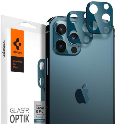 Spigen Back Camera Lens Glass Protector for iPhone 12 Pro (Pacific Blue)(Pack of: 2)