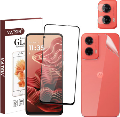Vatsin Front & Back Camera Lens Glass Protector for MOTOROLA g35 5G, Front and Back Tempered Glass Combo for MOTOROLA g35 5G(Pack of: 3)