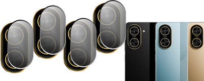 HIDEOUS Back Camera Lens Glass Protector for POCO C71(Pack of: 4)