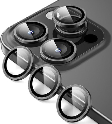 EJZATEX Back Camera Lens Ring Guard Protector for iPHONE 15 PRO/15 PRO MAX, BLACK RING GUARD(Pack of: 1)