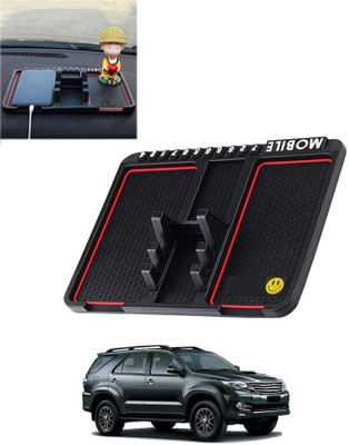 AYW Silicone Tray Mat For  Toyota Fortuner(Black)