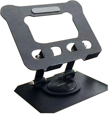 BROLAVIYA Desktop 360 Rotating Base, Aluminium Metal Cute Shape Stand Foldable 4-12.9 Inch Mobile Holder