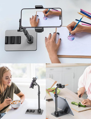 ROQ Multi-functional Retractable Phone Stand For Table Mount Mobile Holder