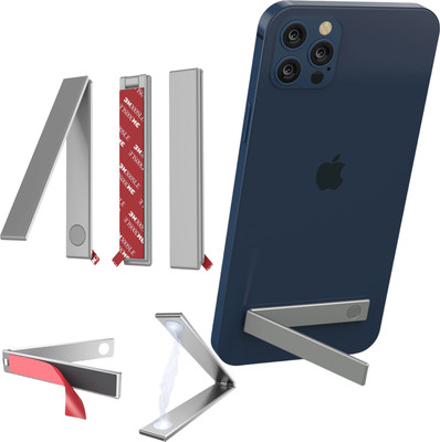 MAK Foldable Pocket Magnetic Aluminum Mobile Adjustable Angle Mobile Holder