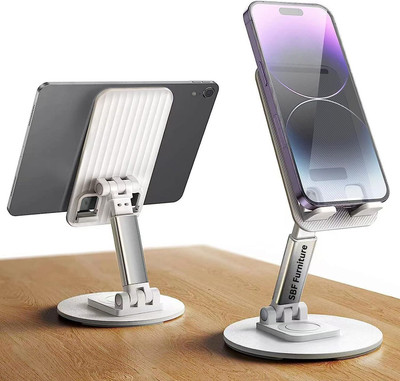 SBFFURNITURE 360 Degree Rotation Adjustable Portable Ergonomic Foldable Mobile Stand Mobile Holder