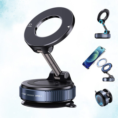 BITWEAVE Adjustable Magnetic Mobile Holder with Foldable Zinc Alloy Frame and Grip Mobile Holder