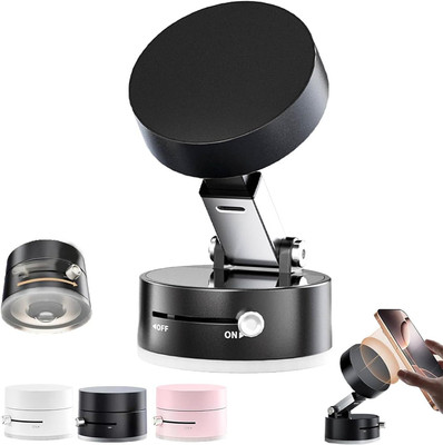 RECTITUDE Phone Holder for Car, Foldable Mobile Holder with Secure Grip Compatible Mobile Holder