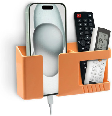WALLVIEW TECH Multifunctional Wall Mounted Mobile Holder with Remote Control Storage Mobile Holder