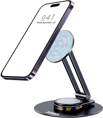 Verilux Magnetic Desk Phone Stand for iPhone 14 13 12 Series, Aluminum Phone Mobile Holder