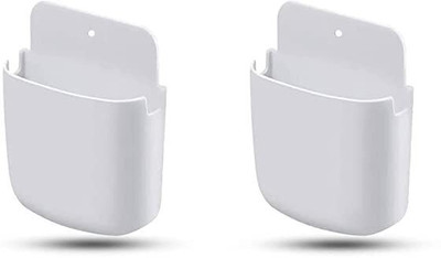 thekiteco. Multipurpose Wall Mount Mobile Stand / Remote Stand - Pack of 2 White Mobile Holder