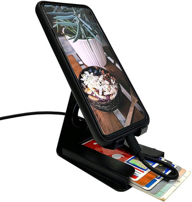 7Eleven Enterprise Metal World Universal Stainless Steel Smarty Mobile & Tablet Stand with Card Mobile Holder