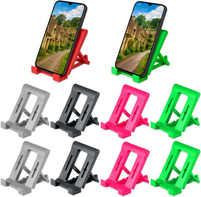 sainitraders 10-Piece Multi Angle Foldable Mobile Stands – For All Smartphones & Tablets Mobile Holder