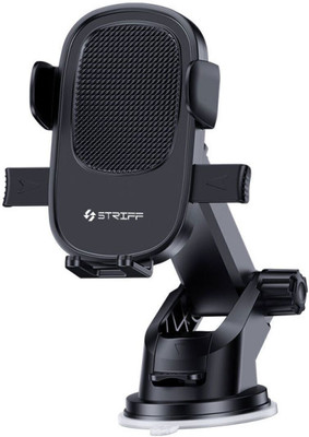STRIFF Adjustable CarMobileHolder SuctionCup 360� Rotatable Quick Release_Black Mobile Holder