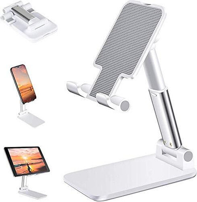 ASTOUND Adjustable Foldable Portable Desktop Stand-White Mobile Holder