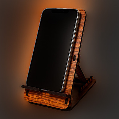 HOME SPIRE Foldable Wooden Mobile Stand Holder for Smartphones & Tablets Mobile Holder