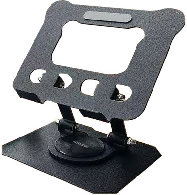 BROLAVIYA Desktop 360 Rotating Base, Aluminium Metal Cute Shape Stand Foldable 4-12.9 Inch Mobile Holder