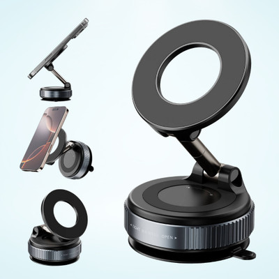 BITWEAVE Car Mobile Holder for Anti-slip, Dashboard, Headrest, Magnetic, Windshield(Black)