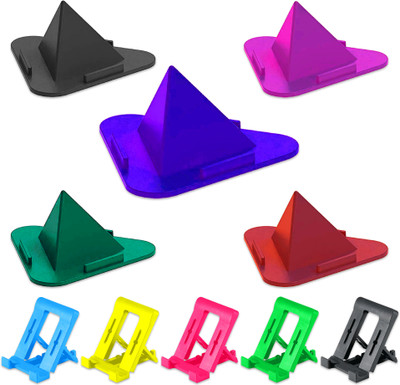 sainitraders 10 Piece Foldable & Pyramid Mobile Stands for All Smartphones & Tablets Mobile Holder