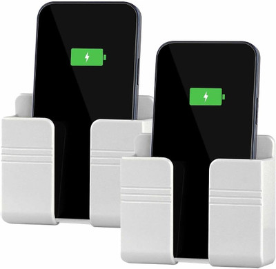 icall Wall Mounted Stand Phone Holder Mobile Wall Mount for charging (pack of 2pcs) Mobile Holder