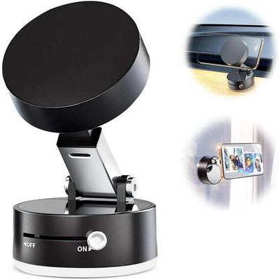 RHONNIUM Integrated Folding & Extendable Magnetic Smartphones Mount-Black Mobile Holder