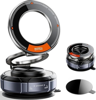 Riggear Premium Magnetic Suction Mount | 360° Foldable & Adjustable Stand Mobile Holder