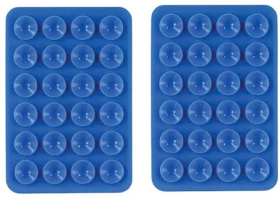 Hoccroxx 2 Pcs Suction Stickers With 24 Cups, Double Sided Silicone Case for Strong Grip Mobile Holder