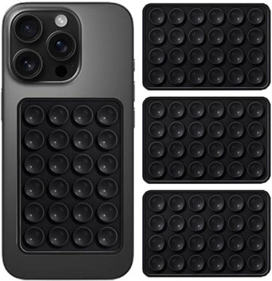 Khitoliyas Premium Single Sided Mobile Grip Silicon For All Mobiles (Pack of 3 Black) Mobile Holder