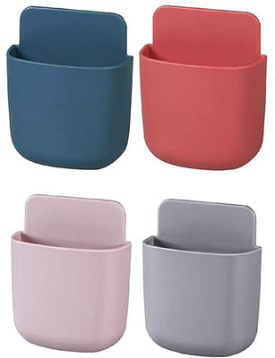 KUBER INDUSTRIES Wall Stand ,Mobile Holder, Multi Purpose Plastic Storage Case box - Mixed Colour Mobile Holder