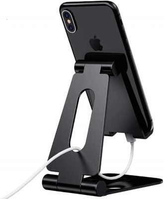 Msunjay Aluminum Adjustable Mobile Phone Foldable Holder Tabletop Stand, Dock Mount Mobile Holder