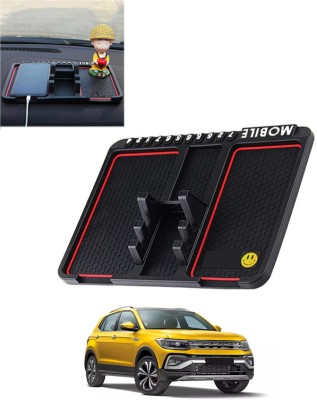 AYW Silicone Tray Mat For  Volkswagen Taigun(Black)