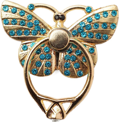 befunky Glitter Bling Rhinestone Mobile Phone Ring Stand (Butterfly Bling Blue) Mobile Holder