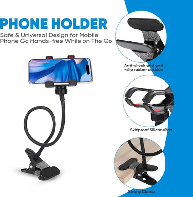 WILDBRAIN Metal Lazy Stand Bracket Mobile Phone Stand | Flexible | Portable - Foldable Mobile Holder