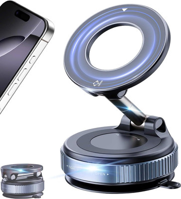 RHONNIUM 360° Adjustable Vacuum Suction Cup Phone Mount-Black Mobile Holder