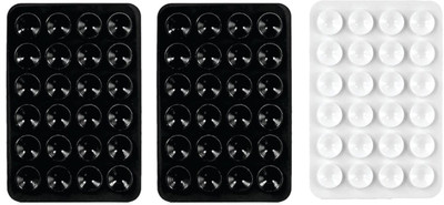 Hoccroxx 3 Pcs Suction Stickers With 24 Cups, Double Sided Silicone Case for Strong Grip Mobile Holder